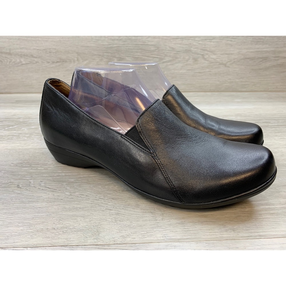 Dansko Fawna Black Leather Slip On Loafer Shoes Women's 42 EU 11.5-12 US